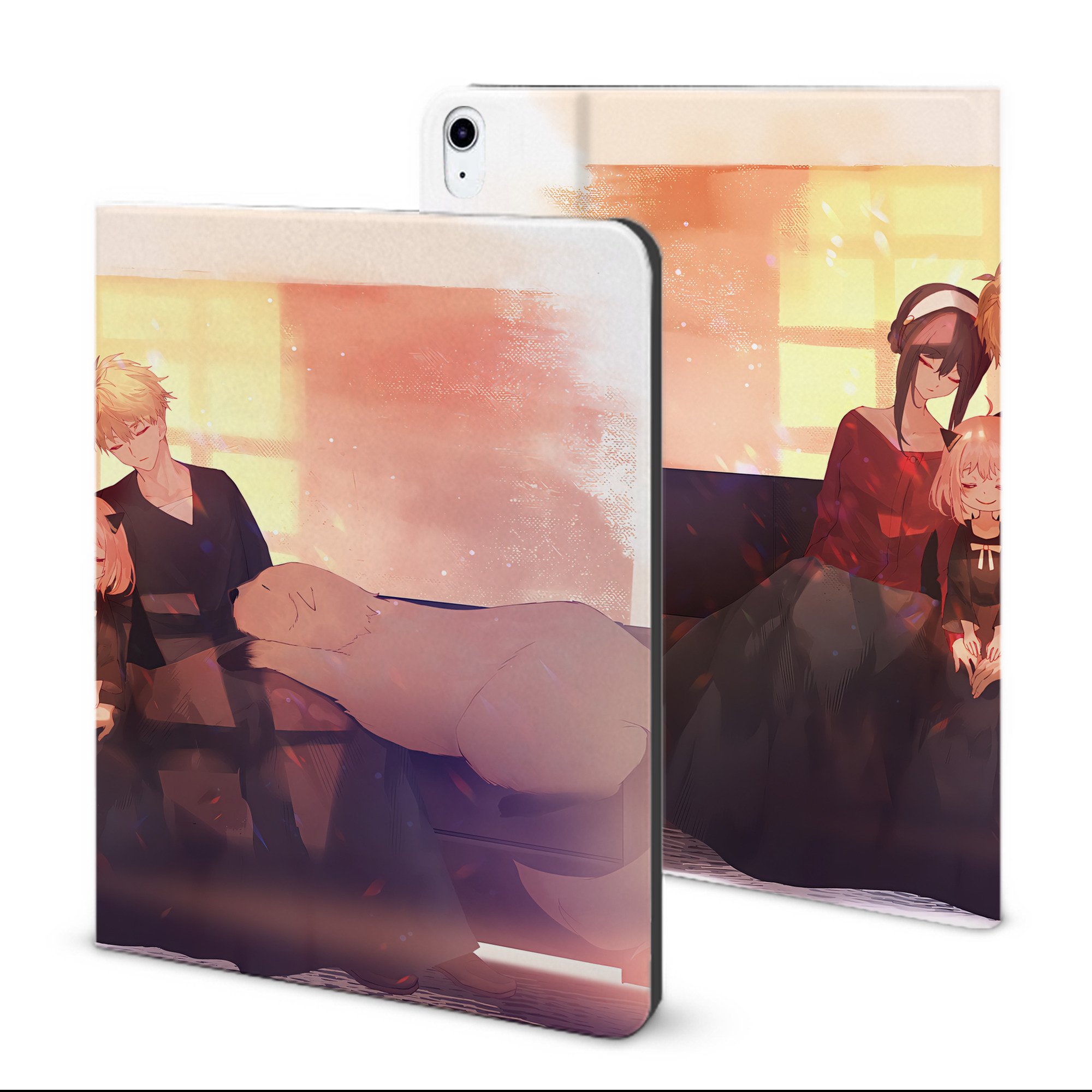 （画像用） SPY×FAMILY间谍家家酒 IPad ケース ブック型 PUレザー TPU 耐衝撃 軽量 薄型 ペン収納なし 全面保護 IPad 各モデル対応